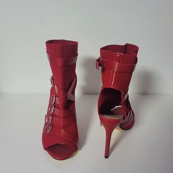 Nicole Miller open toe buckle heels - Picture 7 of 9
